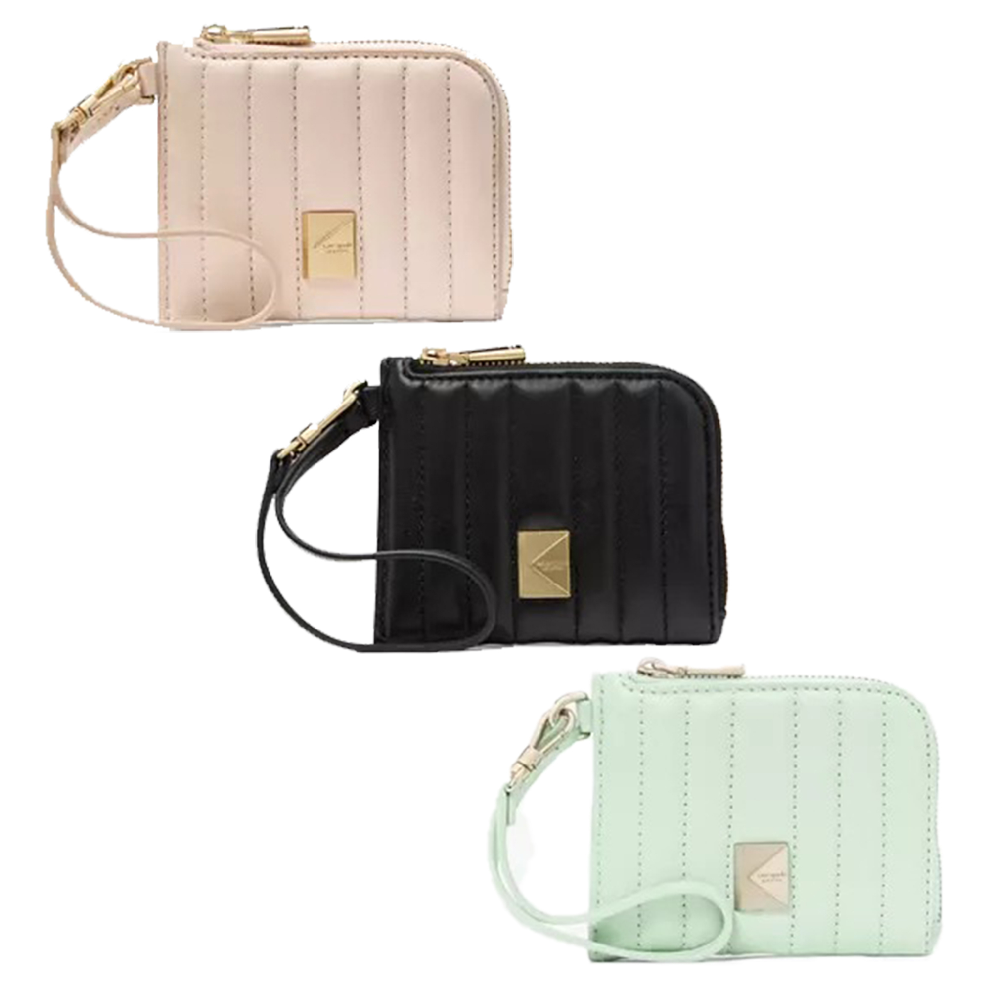 kate spade ★デコキルティングカードケースリストレット★