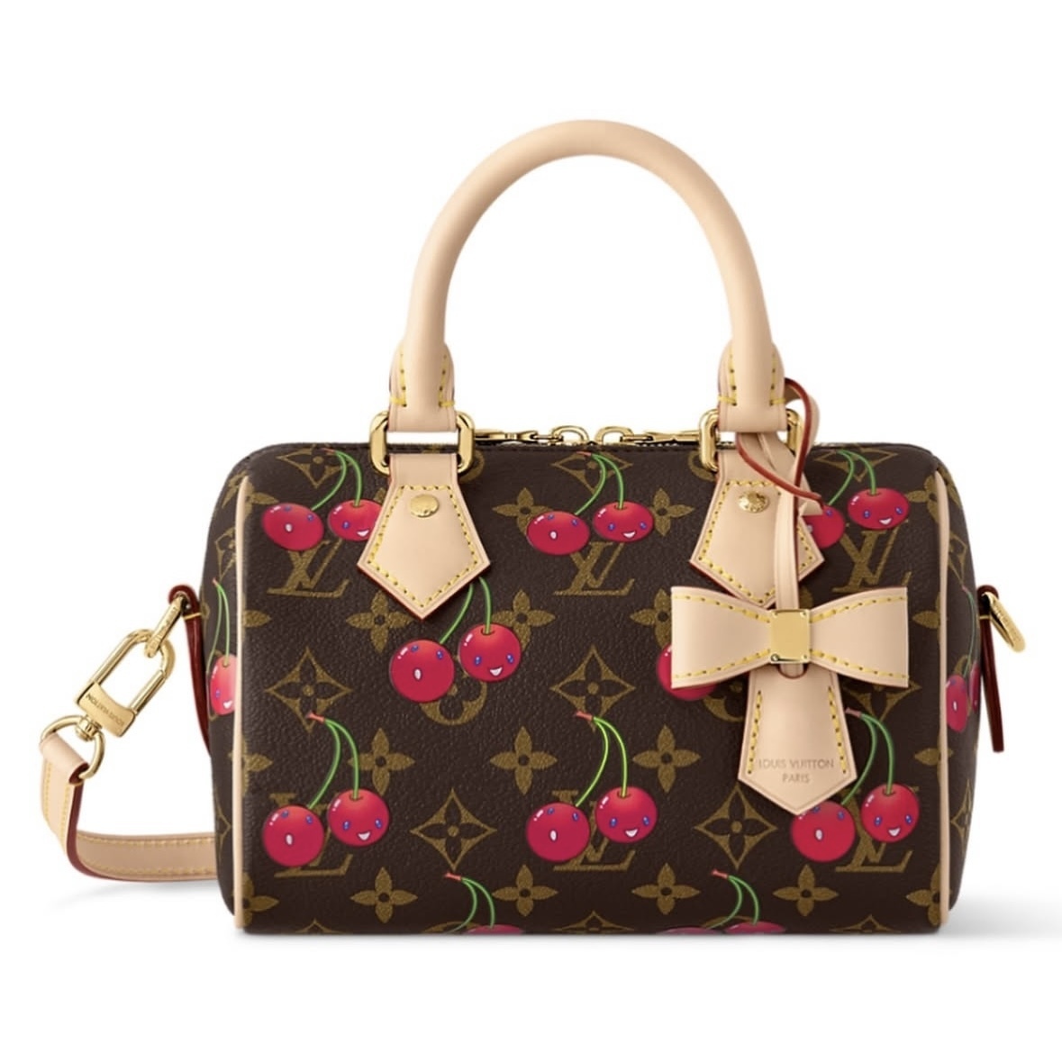 【さくらんぼが可愛い★】Louis Vuitton LVxTMハンドバッグ おしゃれさくらんぼ♪】Louis Vuitton ハンドバッグ