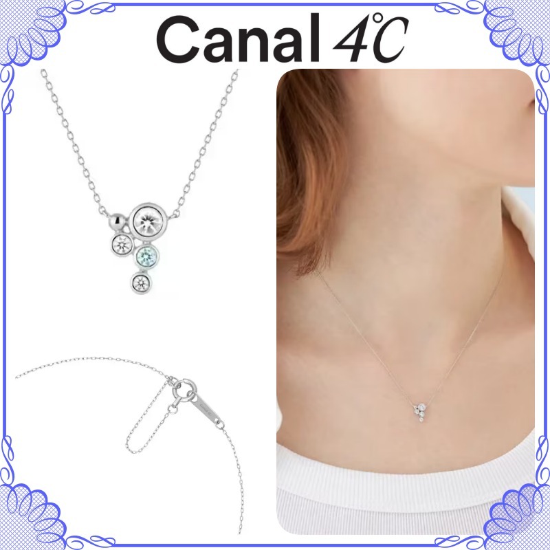 大人気!! Canal ４℃ K10 ホワイトゴールド ネックレス
