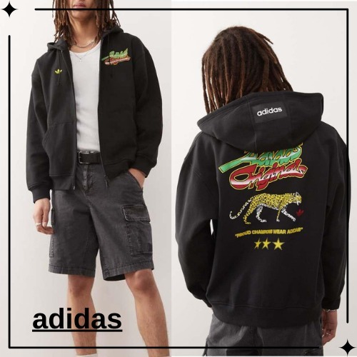 【adidas】adidas originals レオパード グラフィック フーディ