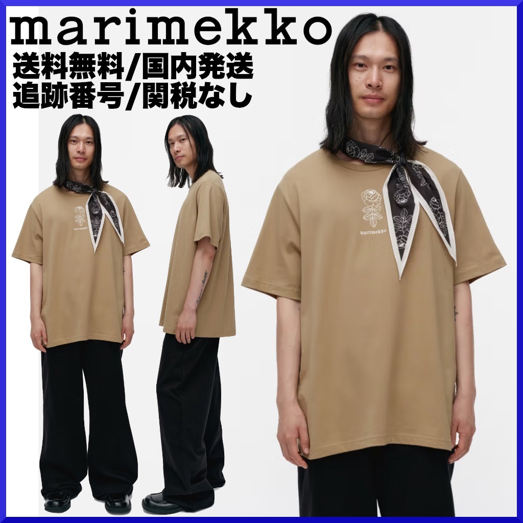 【2025SS】マリメッコ/ Vihne Vihkiruusu Placement Tシャツ
