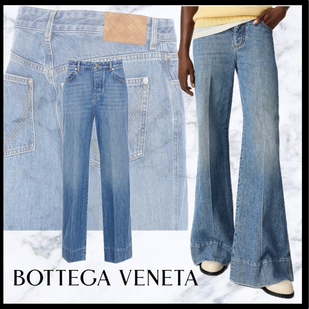 【Bottega Veneta】VINTAGE INDIGO TURNED UP JEANS 813509V42W0