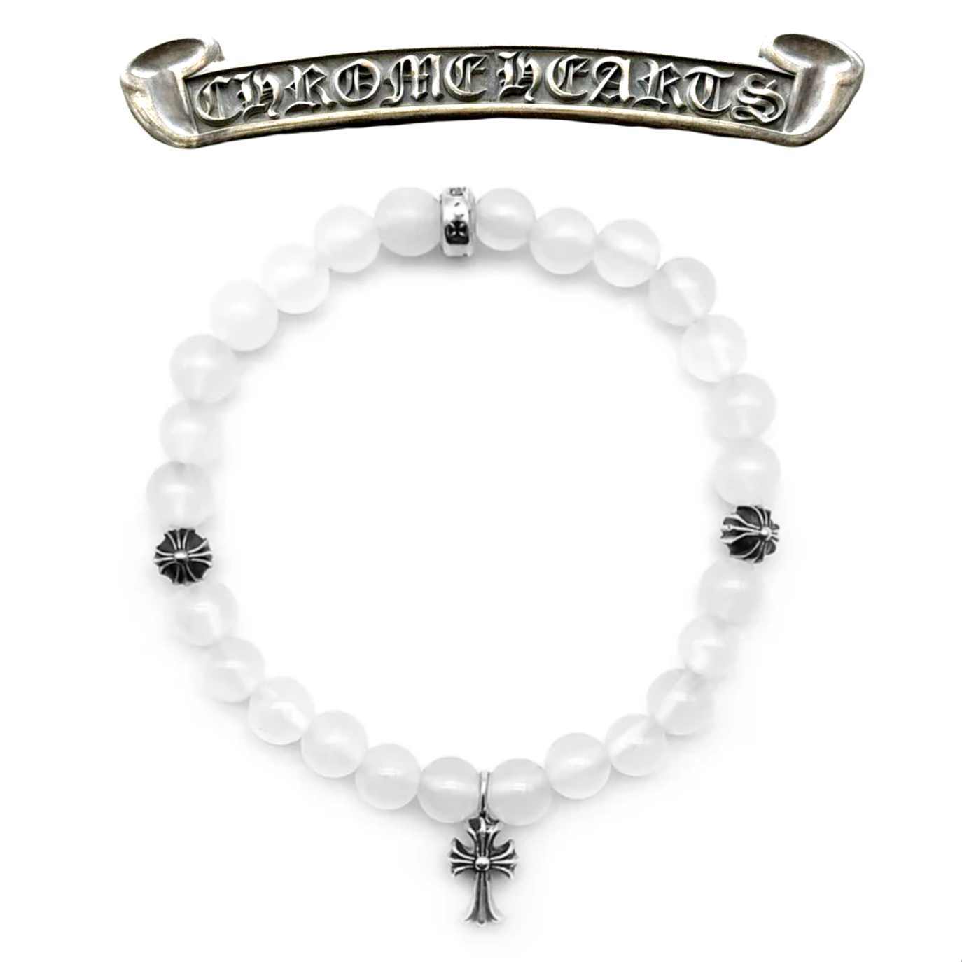 †Chrome Hearts†クロスが特徴的なビーズ ブレスレット