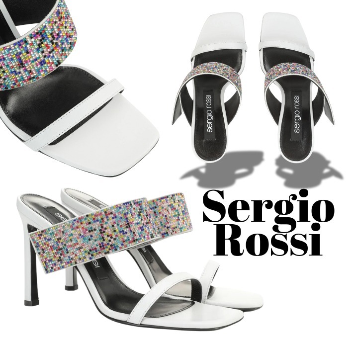 ★ジュエリーサンダル★【Sergio Rossi】sr Paris-Sandals White