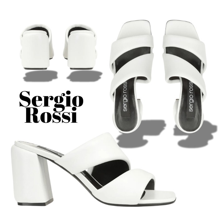 ★SS24★Sergio Rossi/セルジオロッシ sr Spongy-Sandals white