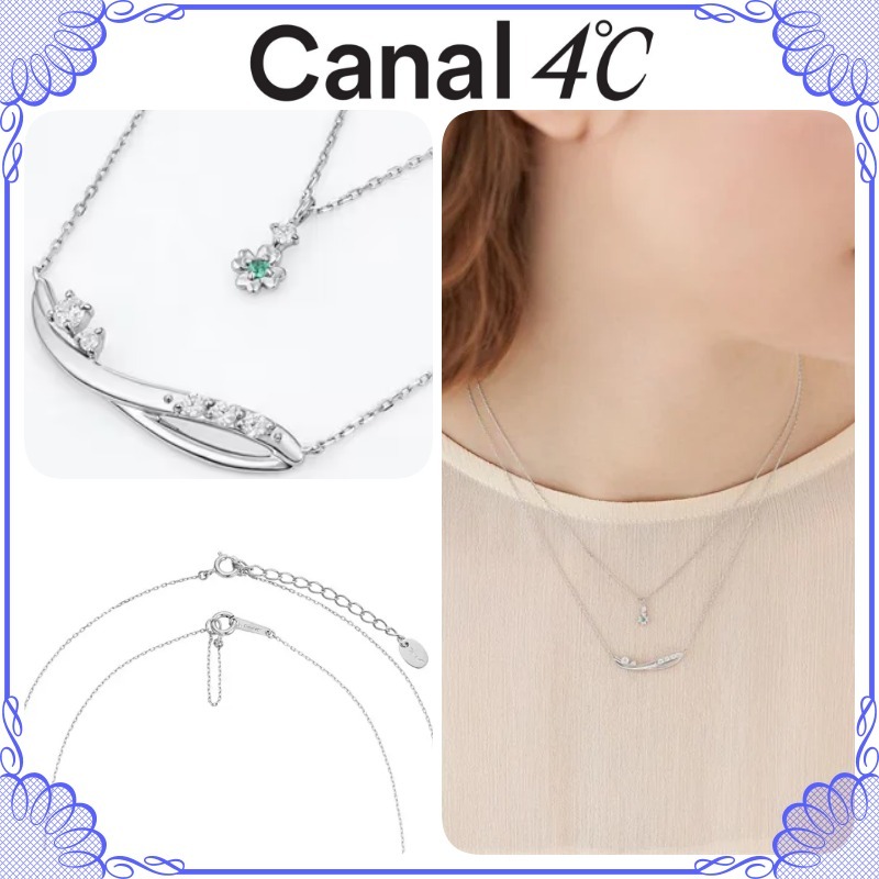 大人気!! Canal ４℃ シルバー BIRTHSTONE ネックレス 2本セット