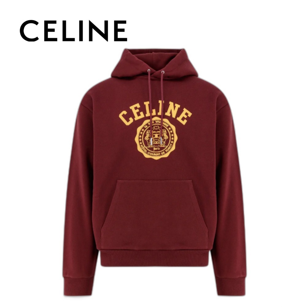 CELINE LASON パーカー フーディー コットンフリース ロゴ