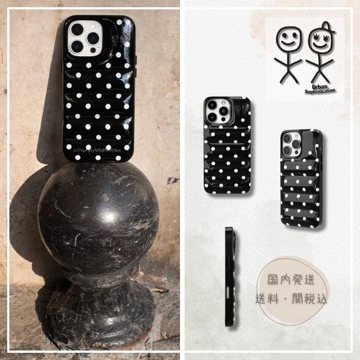 URBAN SOPHISTICATION The Puffer Case iPhoneケース Polka Dots