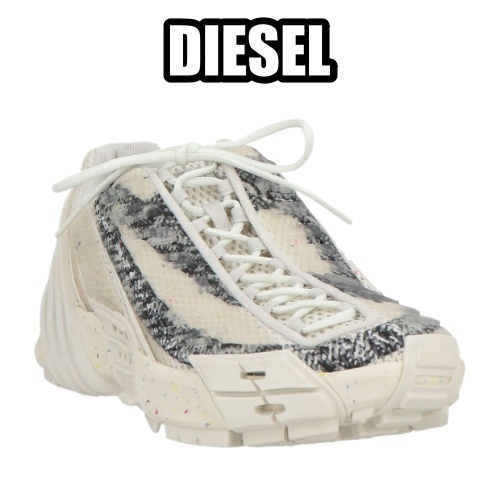 【送関込】DIESEL ロゴ スニーカー メッシュ