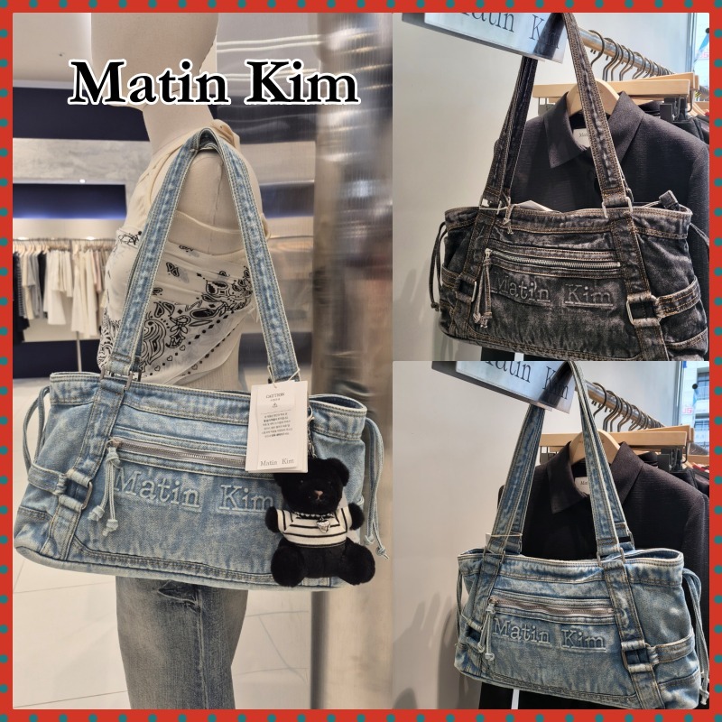 【Matin Kim】MATIN WASHED DENIM SQUARE BAG