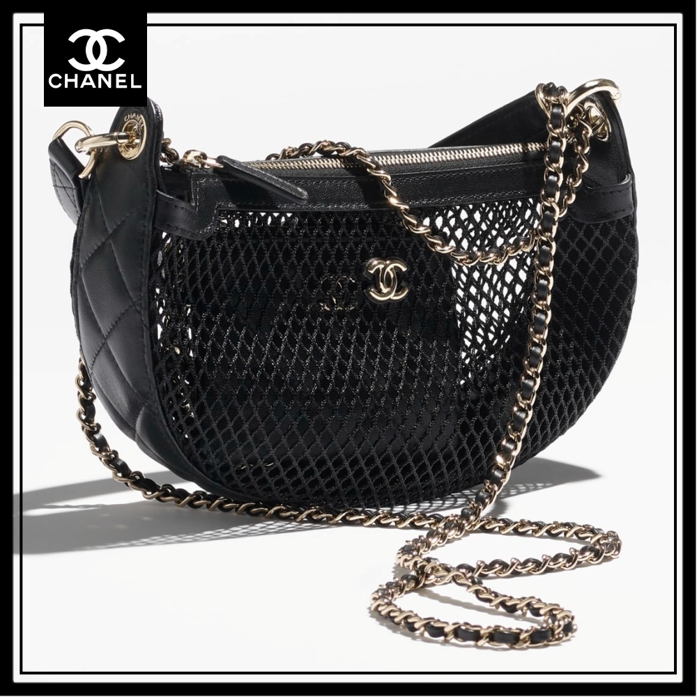 ＊涼しげなメッシュ♪＊【CHANEL】 チェーン付きクラッチバッグ
