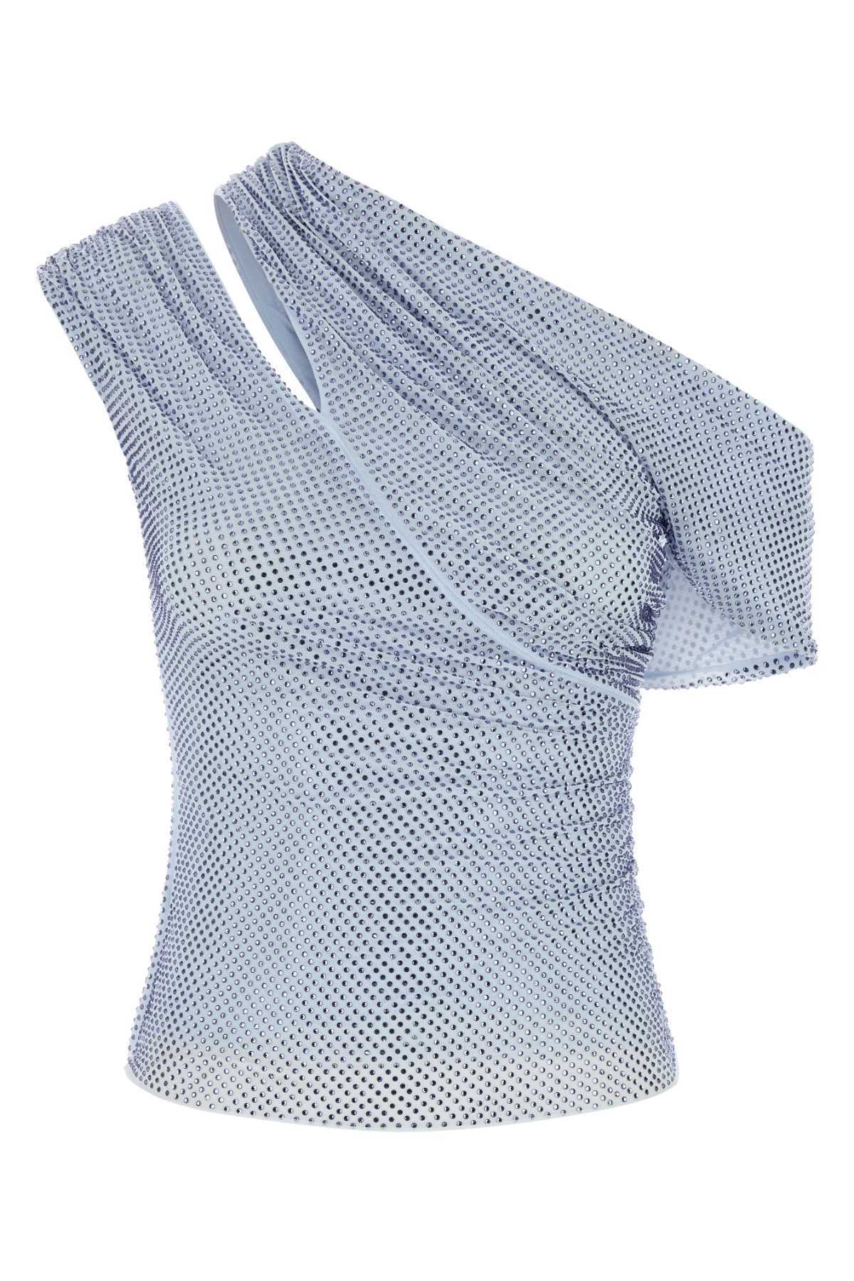 【送料&関税込】self-portrait Embellished Stretch Mesh Top