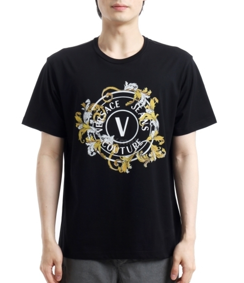 VERSACE｜ (V-Emblem T-Shirt (78GAHC01CJ01C G89))
