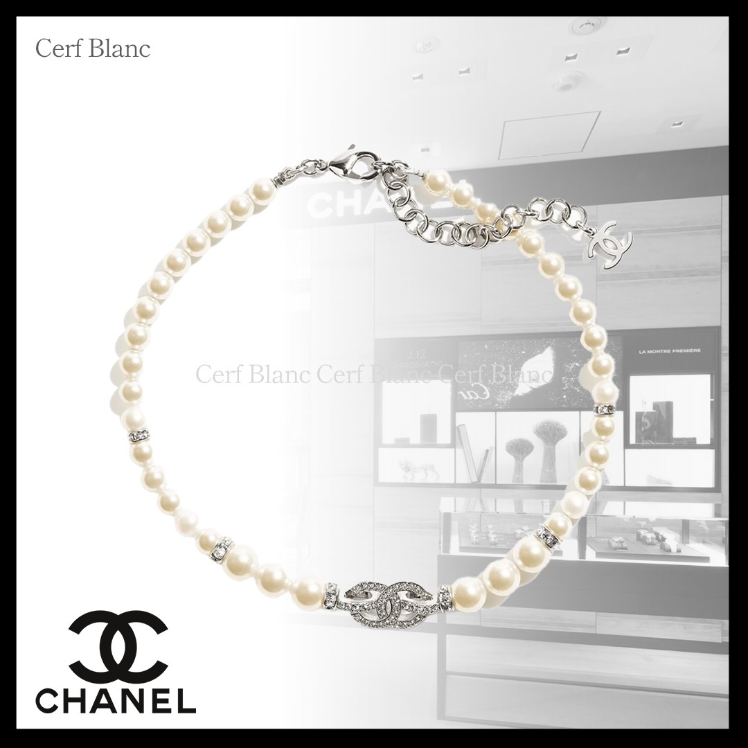 25SS【CHANEL】パールネックレス ccロゴ