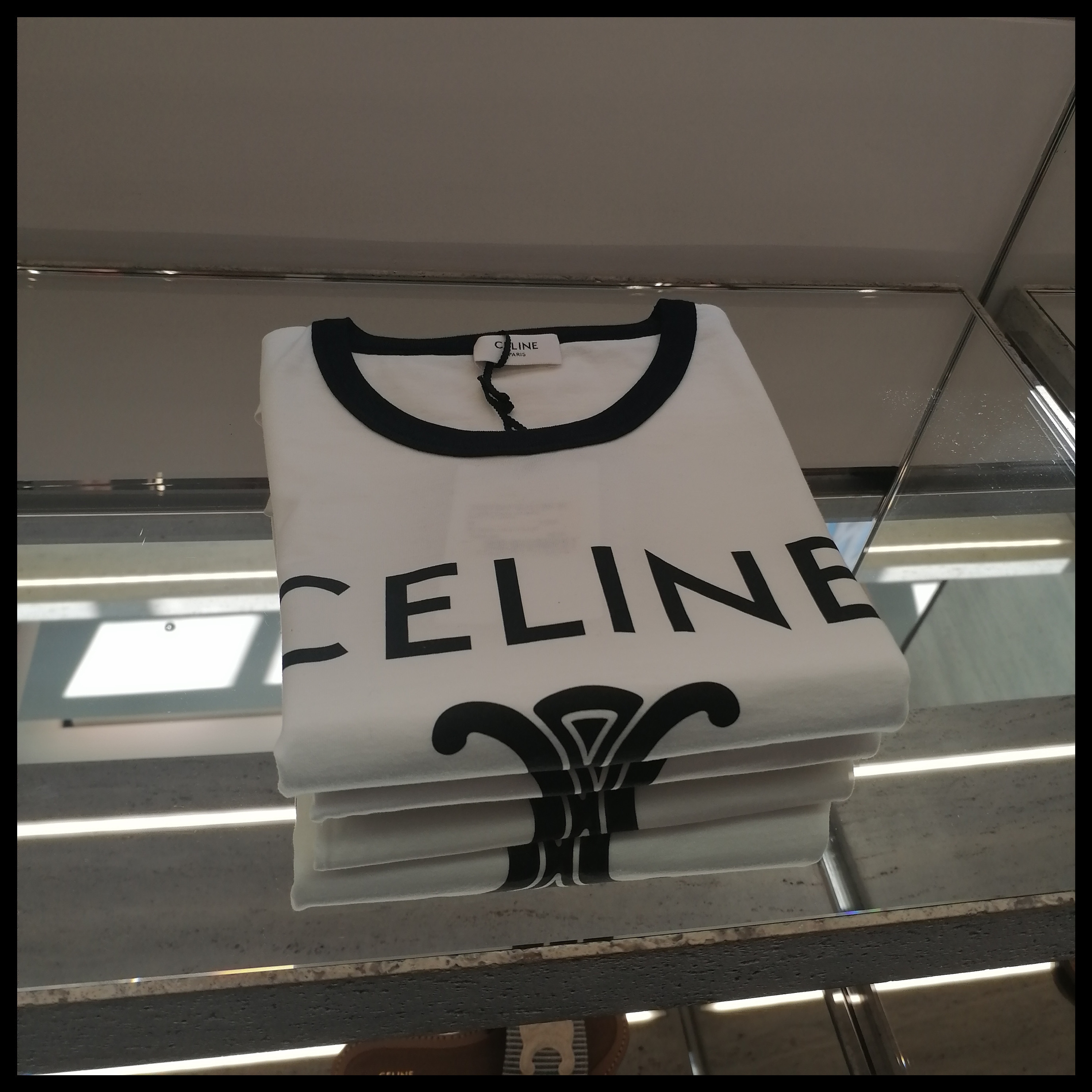 ◆Celine◆ CELINE PARIS Tシャツ / コットンジャージー