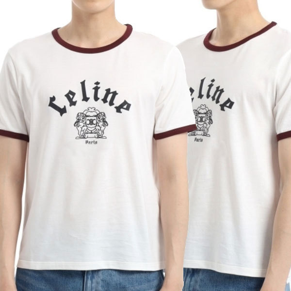CELINE☆25SS BLASON コットンジャージ レギュラー 半袖 Tシャツ
