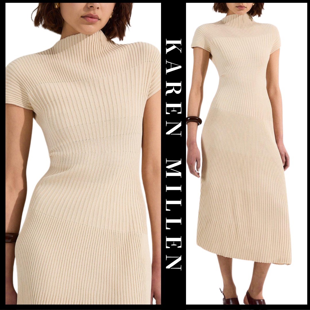 KAREN MILLEN 日本未入荷 ハイネック ニット ミディドレス