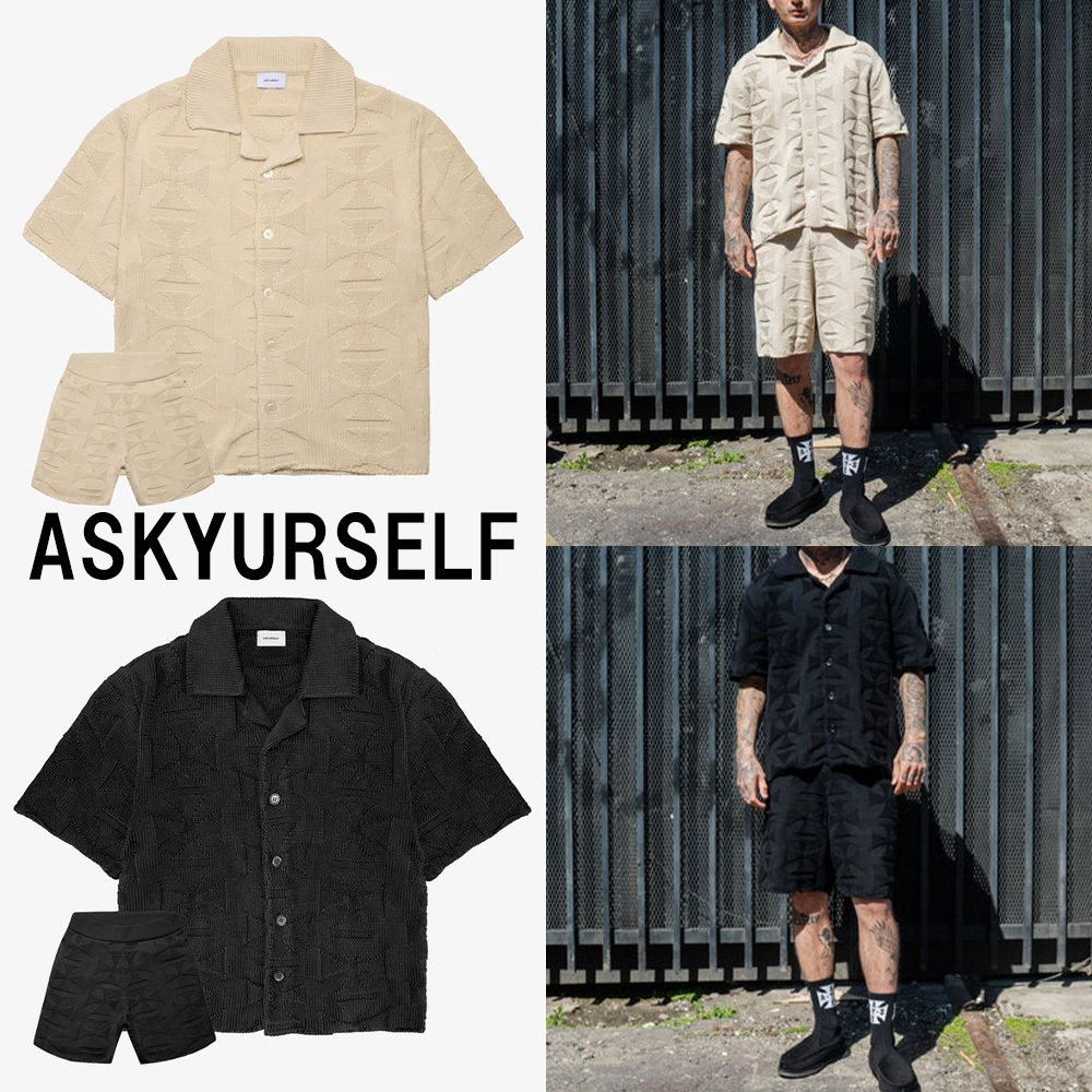ASKYURSELF/MONO CROSS ニット セットアップ