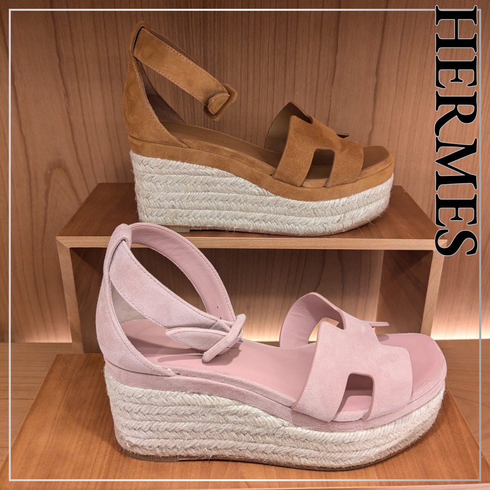美脚効果あり★【HERMES】エスパドリーユ ゴートスキン