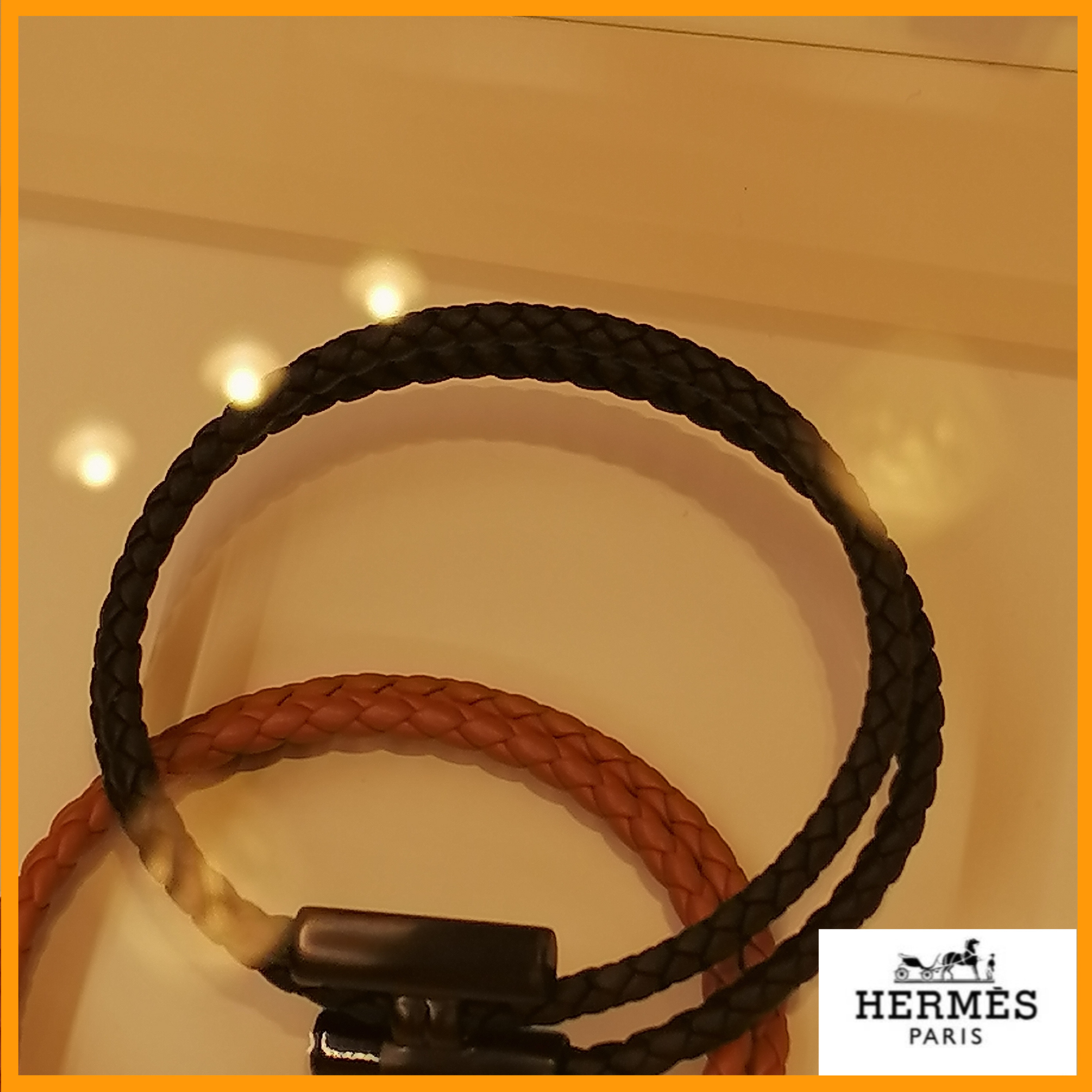 ◆HERMES◆ レザーブレスレット 《トゥルニ》 トレッセ