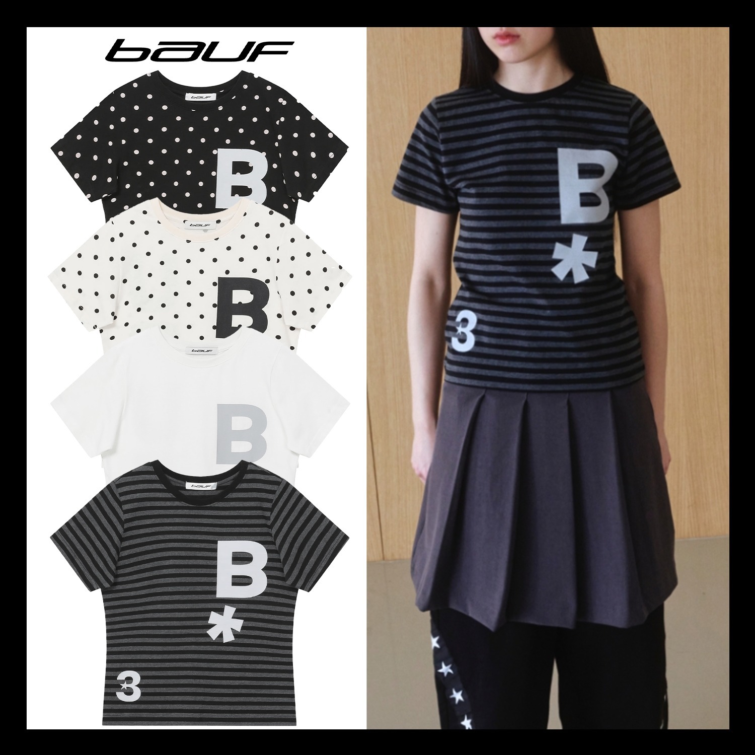 【BAUF】Blogo Slim Fit T-shirt スリムフィット Tシャツ