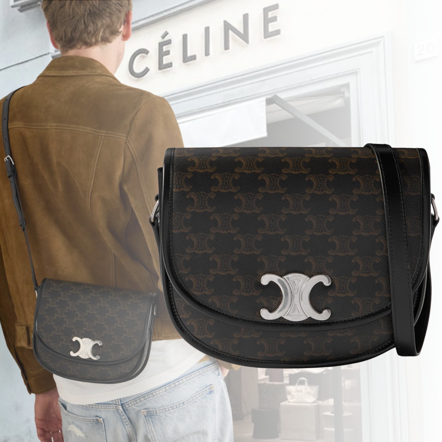 CELINE セリーヌ Triomphe トリオンフ メッセンジャー バッグ