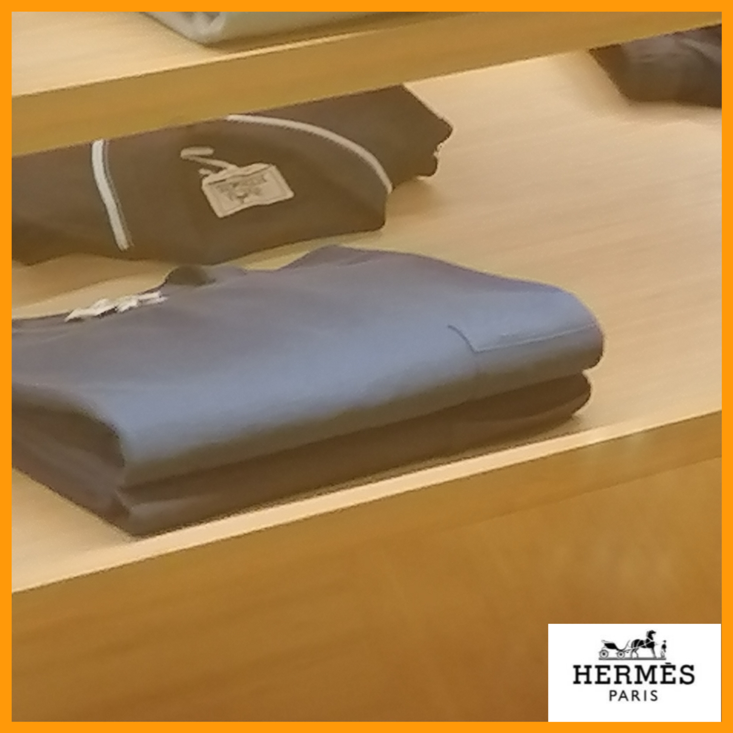 ◆HERMES◆ エルメス Tシャツ H刺繍 コットン ラウンドネック