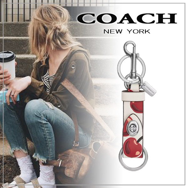 【COACH】コーチ トリガー スナップ バッグ チャーム・チェリー