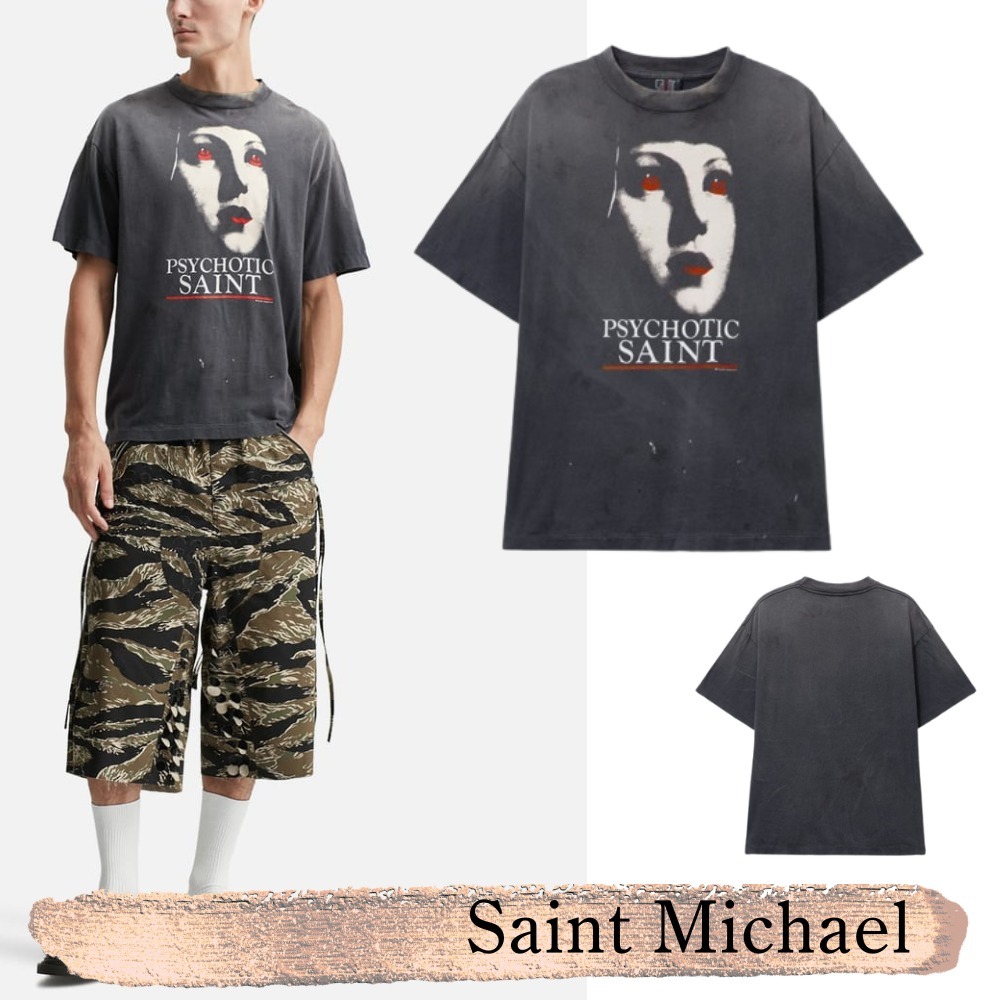 Saint Michael☆関税込☆Psychotic Saint コットン Tシャツ