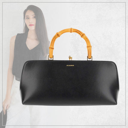 関税込【Jil Sander】エンボス バンブー トートバッグ Jil Sander FW24 BAG WITH LOGO (J07WC0029_P4840001) (Jil