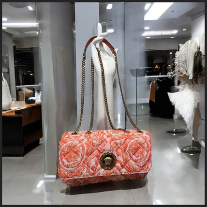 ヴェルサーチェ☆グレカファブリック ショルダーバッグ オレンジ オレンジ系 VERSACE(ヴェルサーチェ) ショルダーバッグ