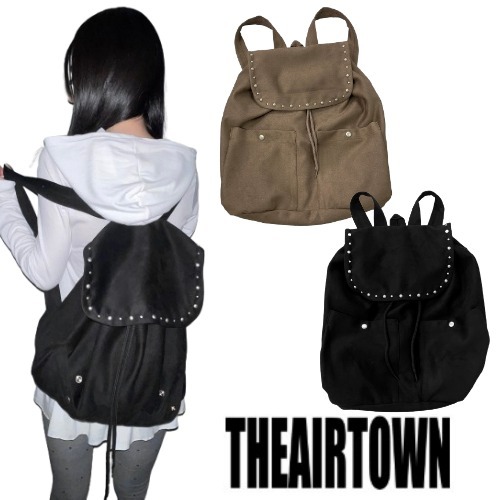 [THEAIRTOWN] Stud Backpack 2Colors 韓国 人気 バックパック