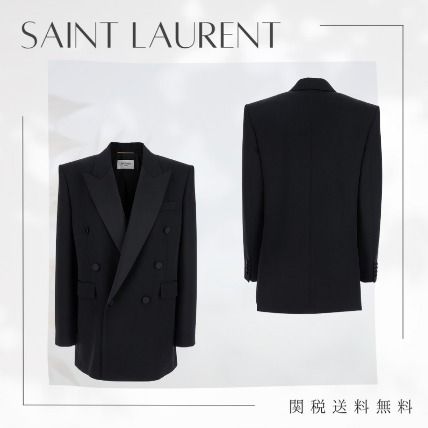 SAINT LAURENT ダブルブレストジャケット ブラック（黒）系