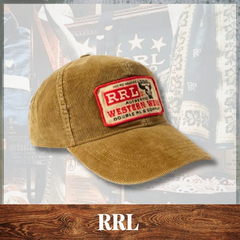 【RRL】ロゴパッチツイルトラッカーキャップ