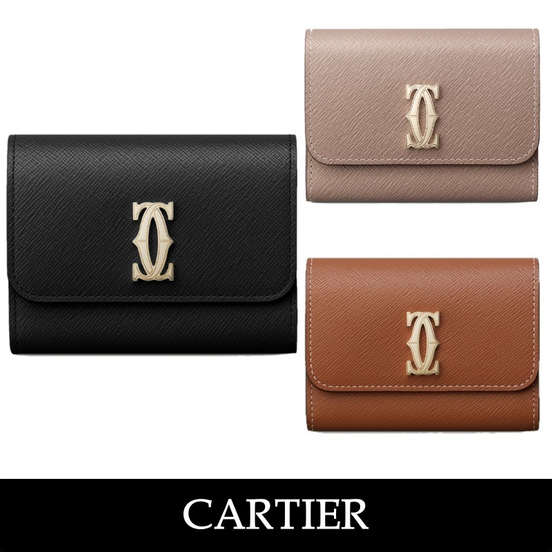 すぐ届く【Cartier】C ドゥ カルティエ ミニ ウォレット