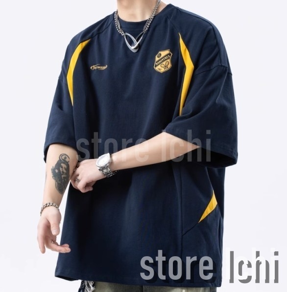 メンズ Tシャツ サイドライン ゲームシャツ サッカーシャツa0924