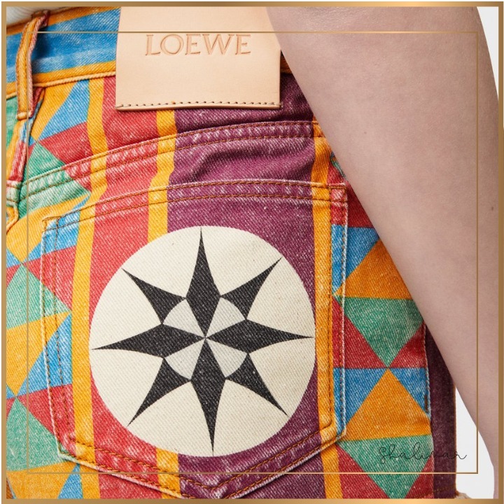 関税込み《LOEWE》カラフルデニム ショートパンツ