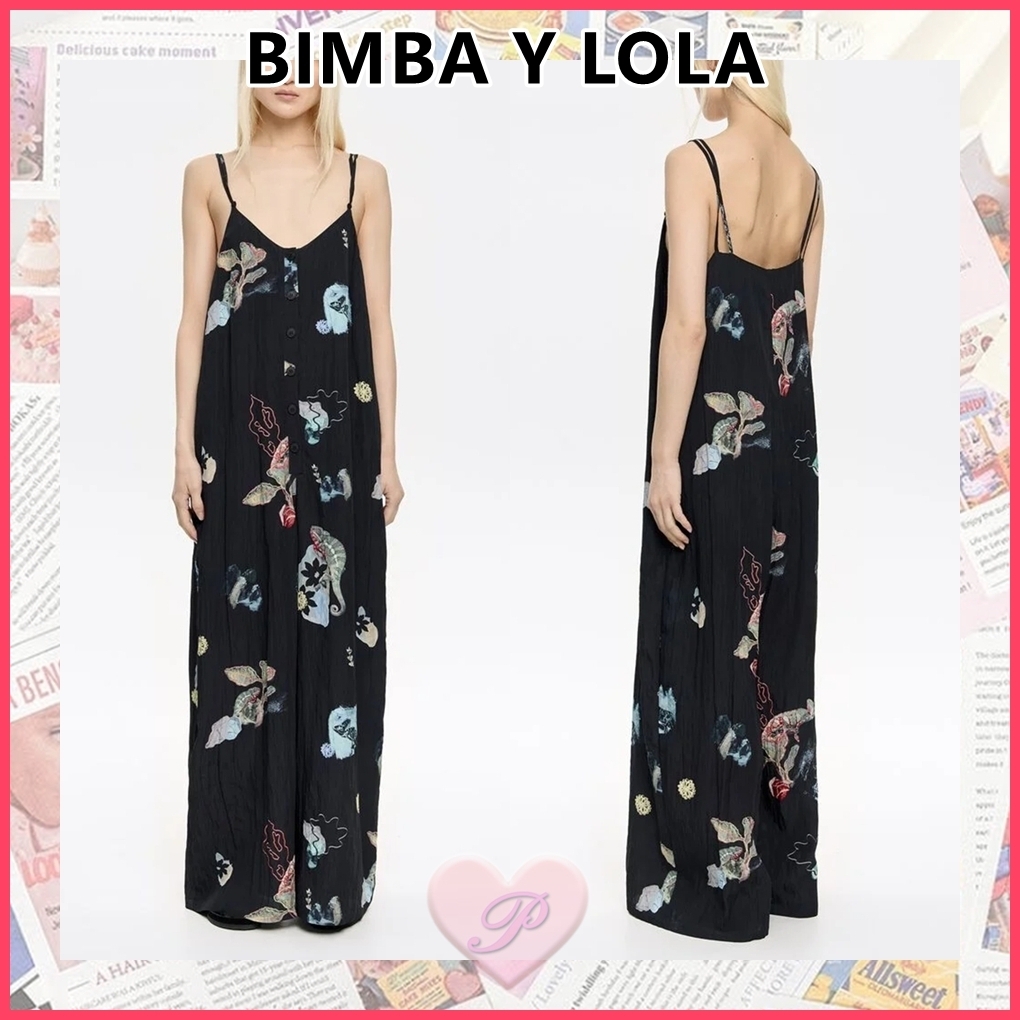 【BIMBA Y LOLA】プリント入りサロペット
