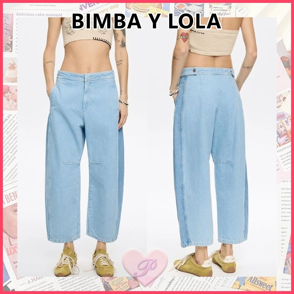 【BIMBA Y LOLA】バイカラーバレルジーパン