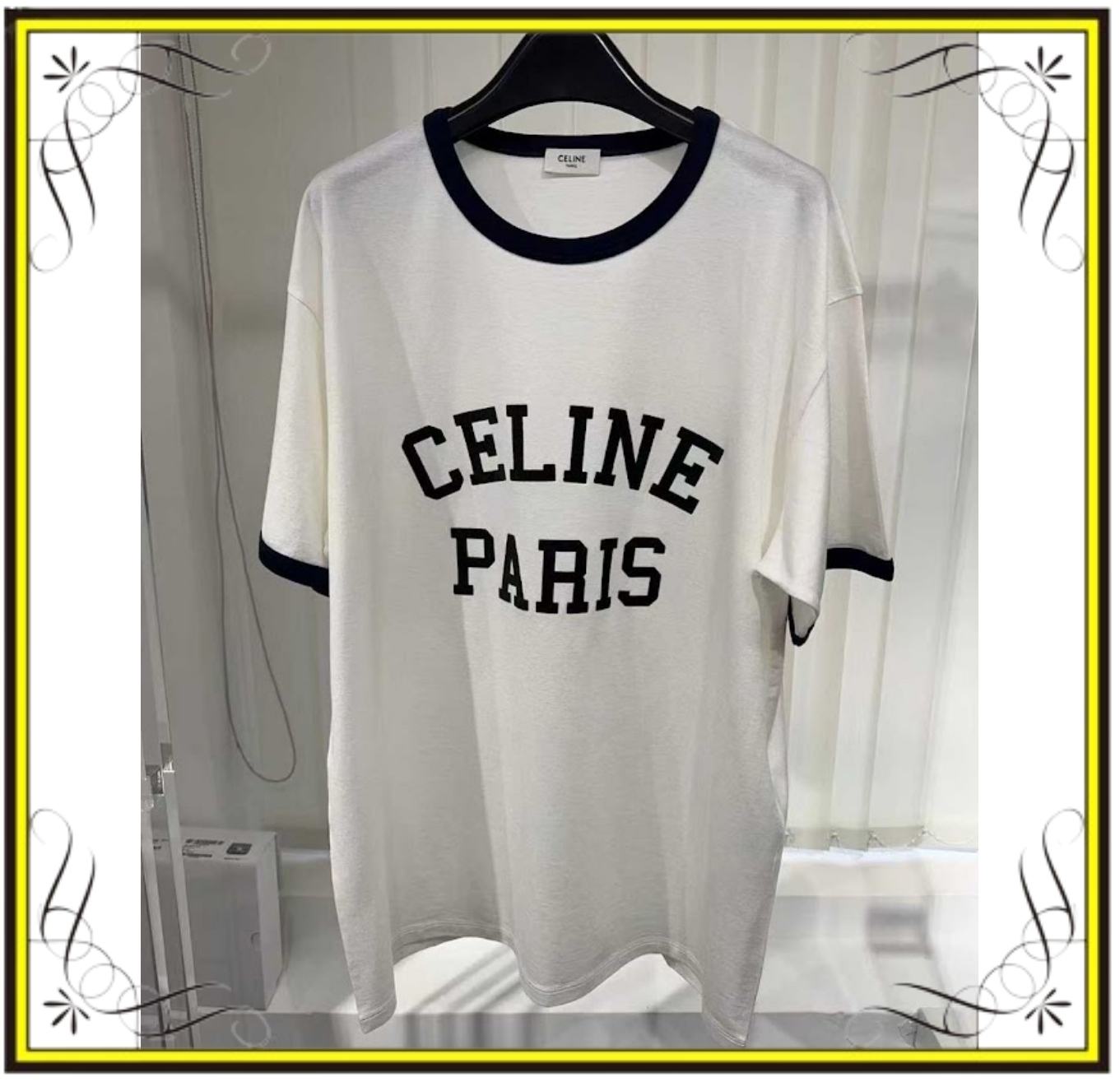 【CELINE】セリーヌ CELINE PARIS フロック ルーズ Tシャツ ロゴ