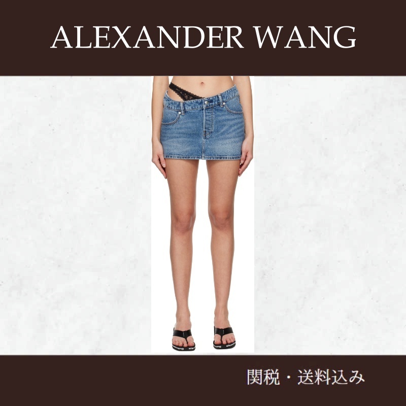 Alexander Wang ☆ブルー Pre-Styled デニム ミニスカート