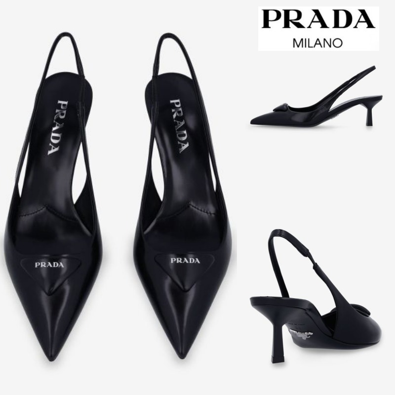 ★PRADA★2025SS 新作★Brushed Leather Sling Back 在庫1個のみ