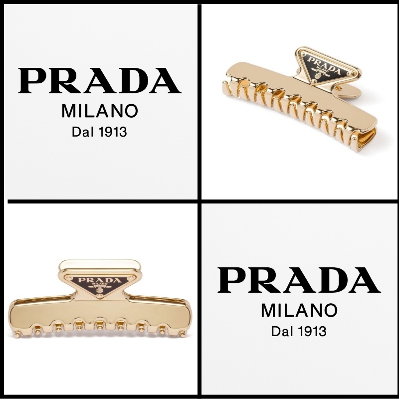 [PRADA] クリップ メタル ヘアピン / ゴールド