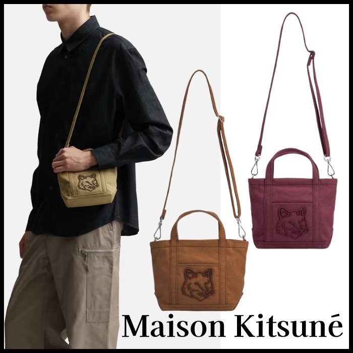 【関税込】Maison Kitsune メゾンキツネ FOX HEAD MINI TOTE
