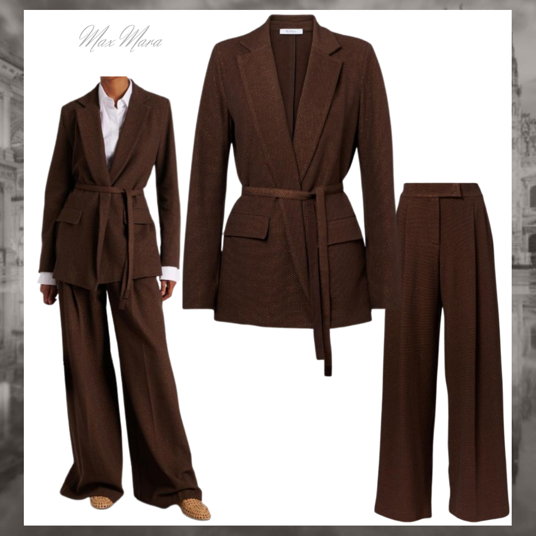 ☆Max Mara☆ ウエストベルトジャケットUBERTA×パンツAEREO♪