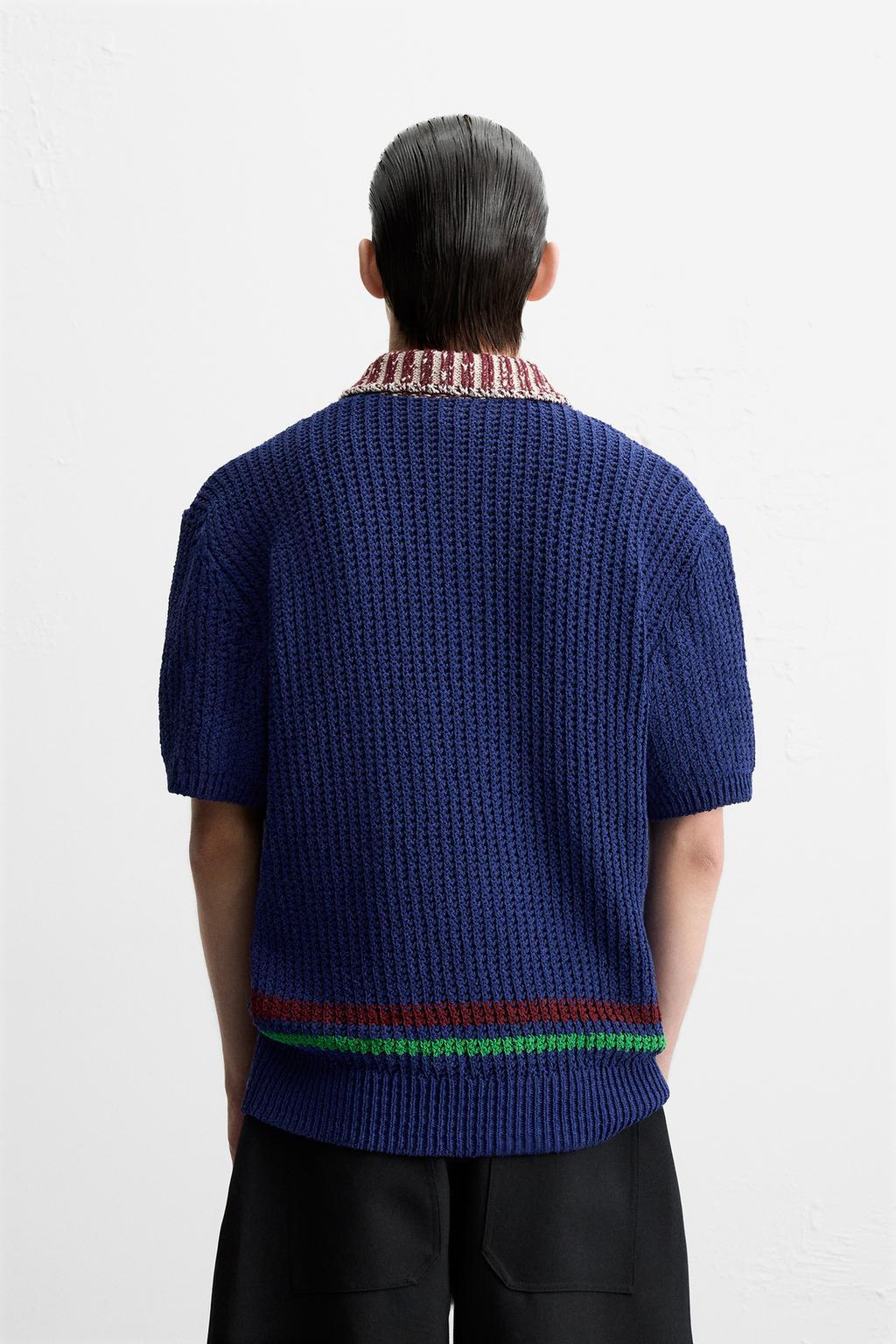 ★ドイツ発*ZARA*新作*カラーブロックリブニットポロ/BURG★ 210.jpg
