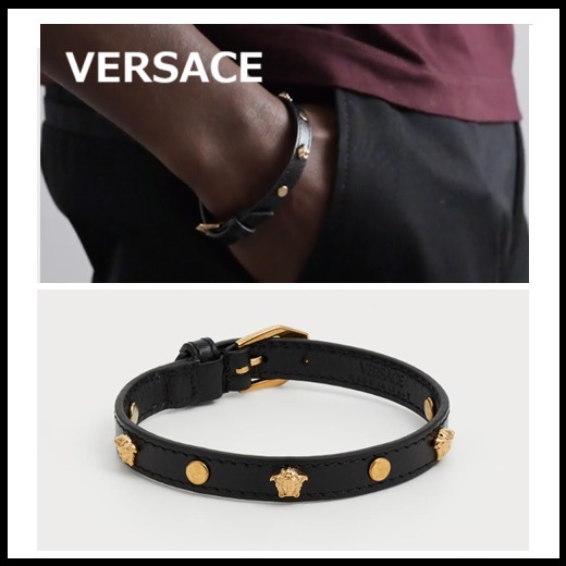 ☆VERSACE☆レザー ブレスレット メドゥーサ