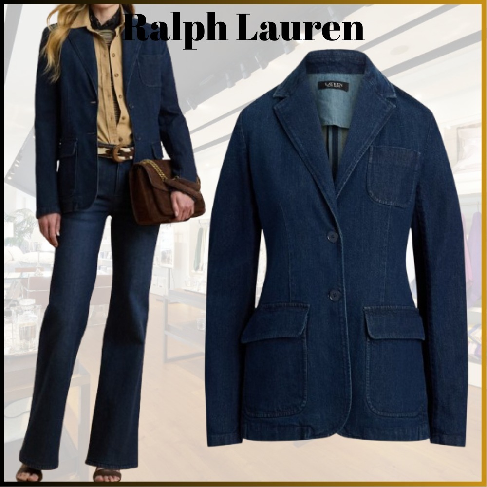 大人デニム★Ralph Lauren★ダークウォッシュ デニムブレザー