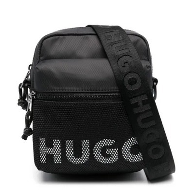 Hugo Boss ボス メッシュロゴ ナイロン クロスボディ バッグ