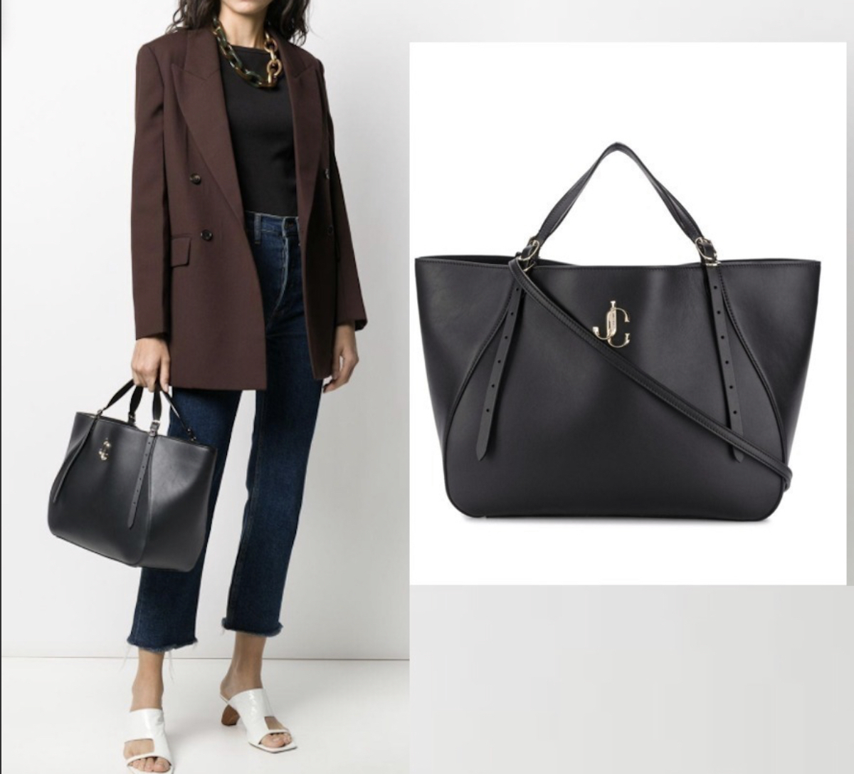 国内即発 VIPにて JCロゴ Varenneトート Jimmy Choo